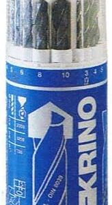 KRINO Set Punte Trapano Rullate 1-10 x 0,5/19 Pezzi